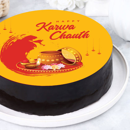 Delicious Karwa Chauth Celebration Chocolate Cake - Half Kg