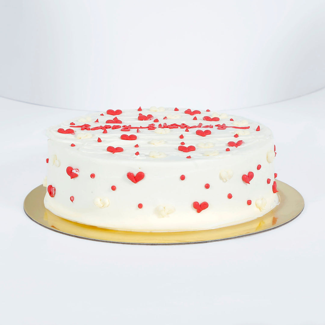 كعكة القلوب الصغيرة المخملية الحمراء - مثالية لأعياد الميلاد