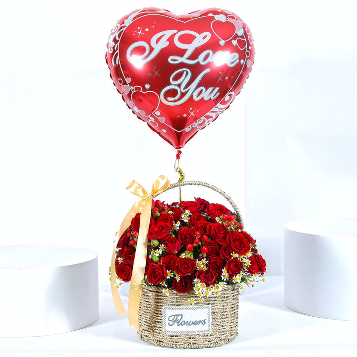Love Roses Basket