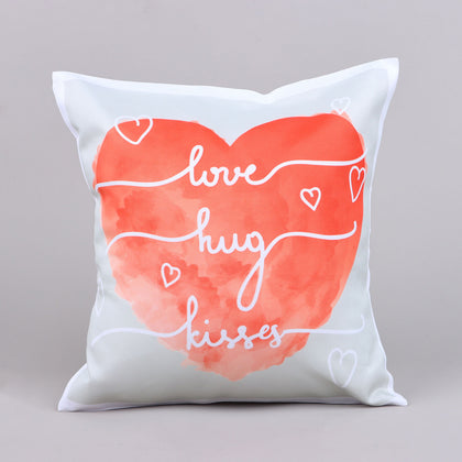 Love Hug Kisses Valentine Cushion