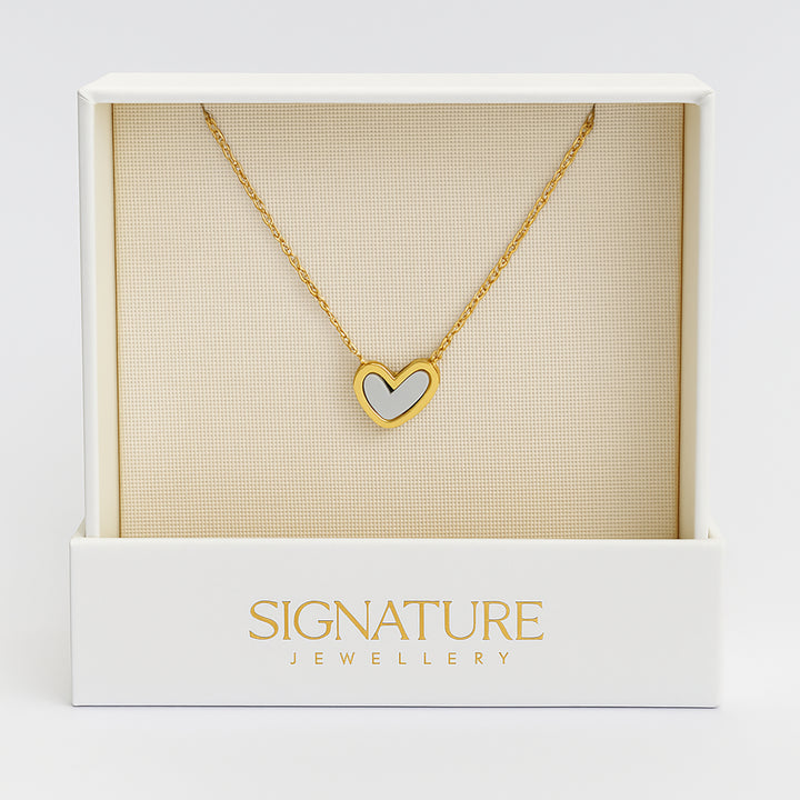 “Love in Bloom” Heart Pendant & Glass Dome Floral Gift Set