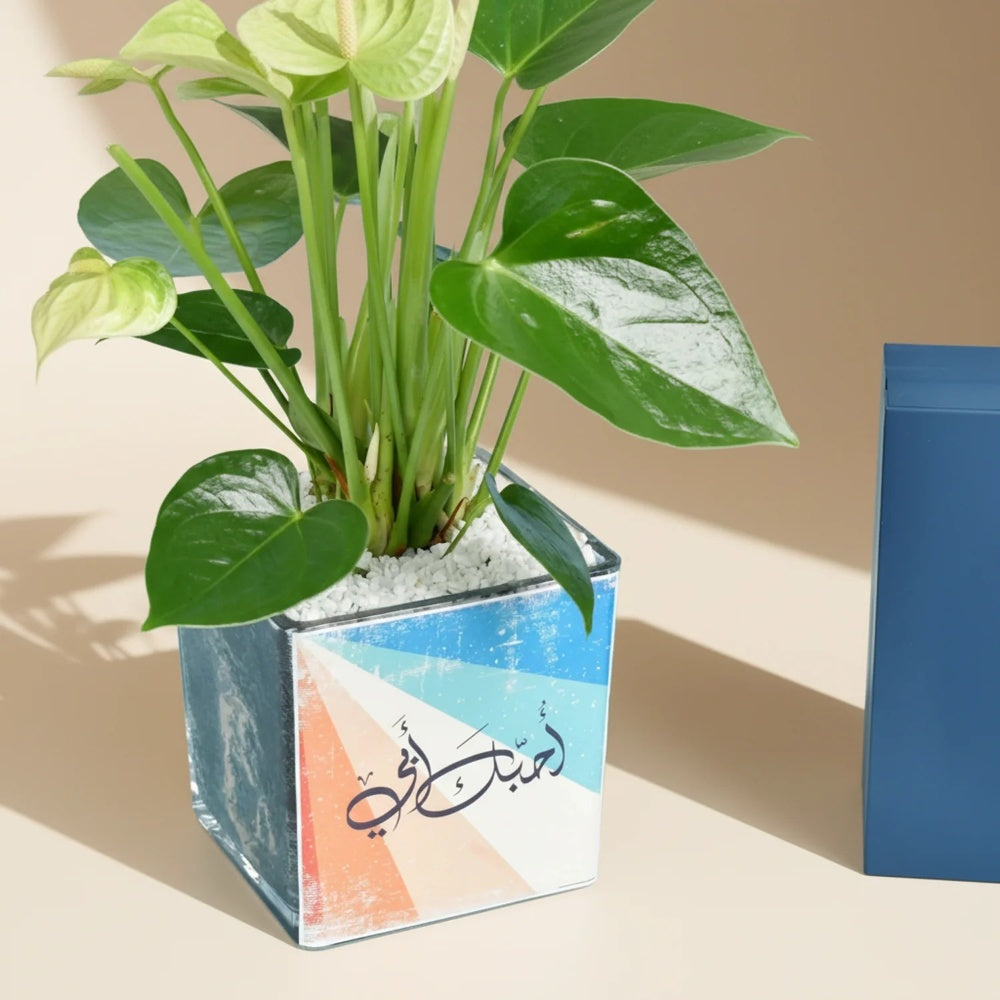 Celebrate Dad with White Anthurium & Shaghaf Oud Azraq Perfume Gift Set