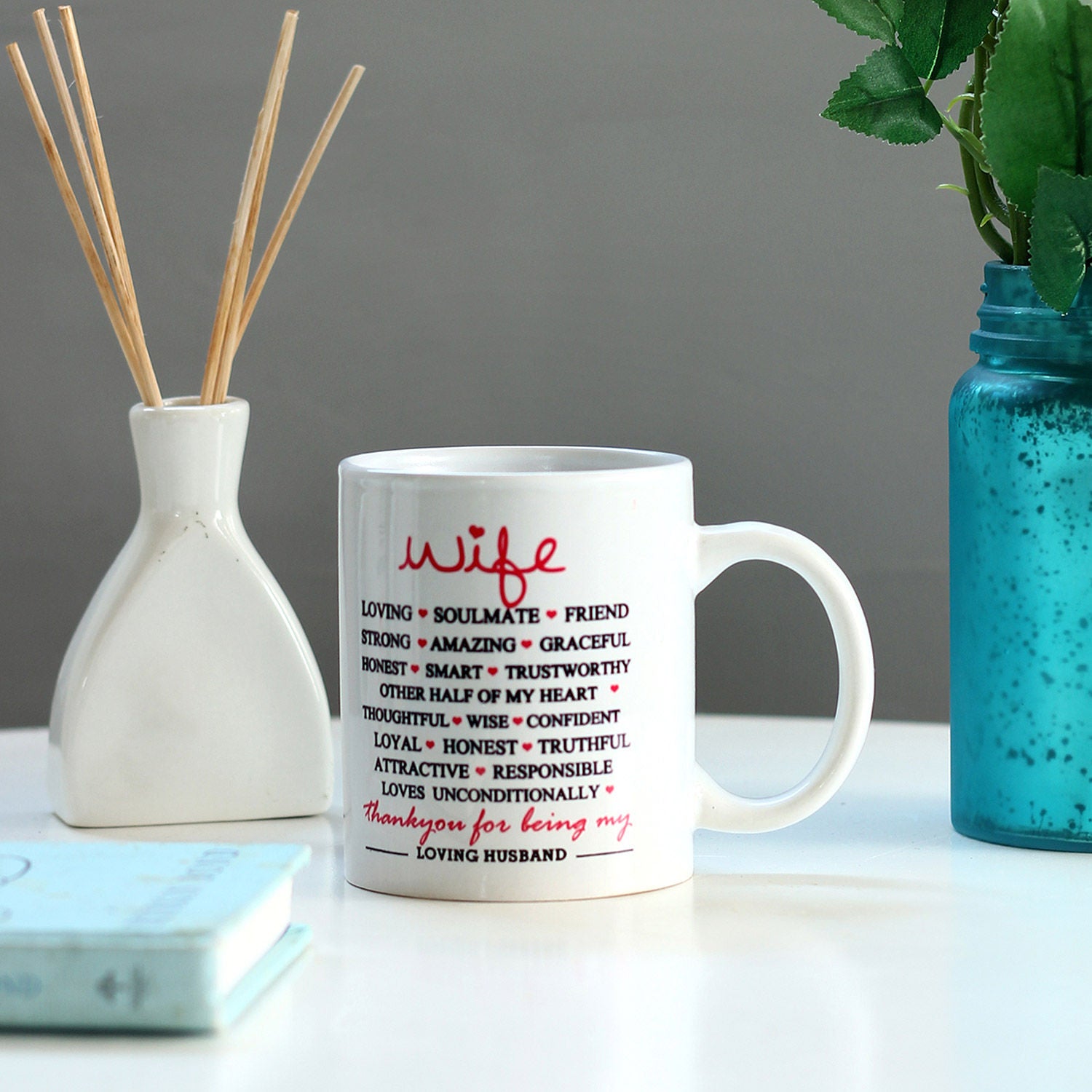 Loving Wife Printed White Mug