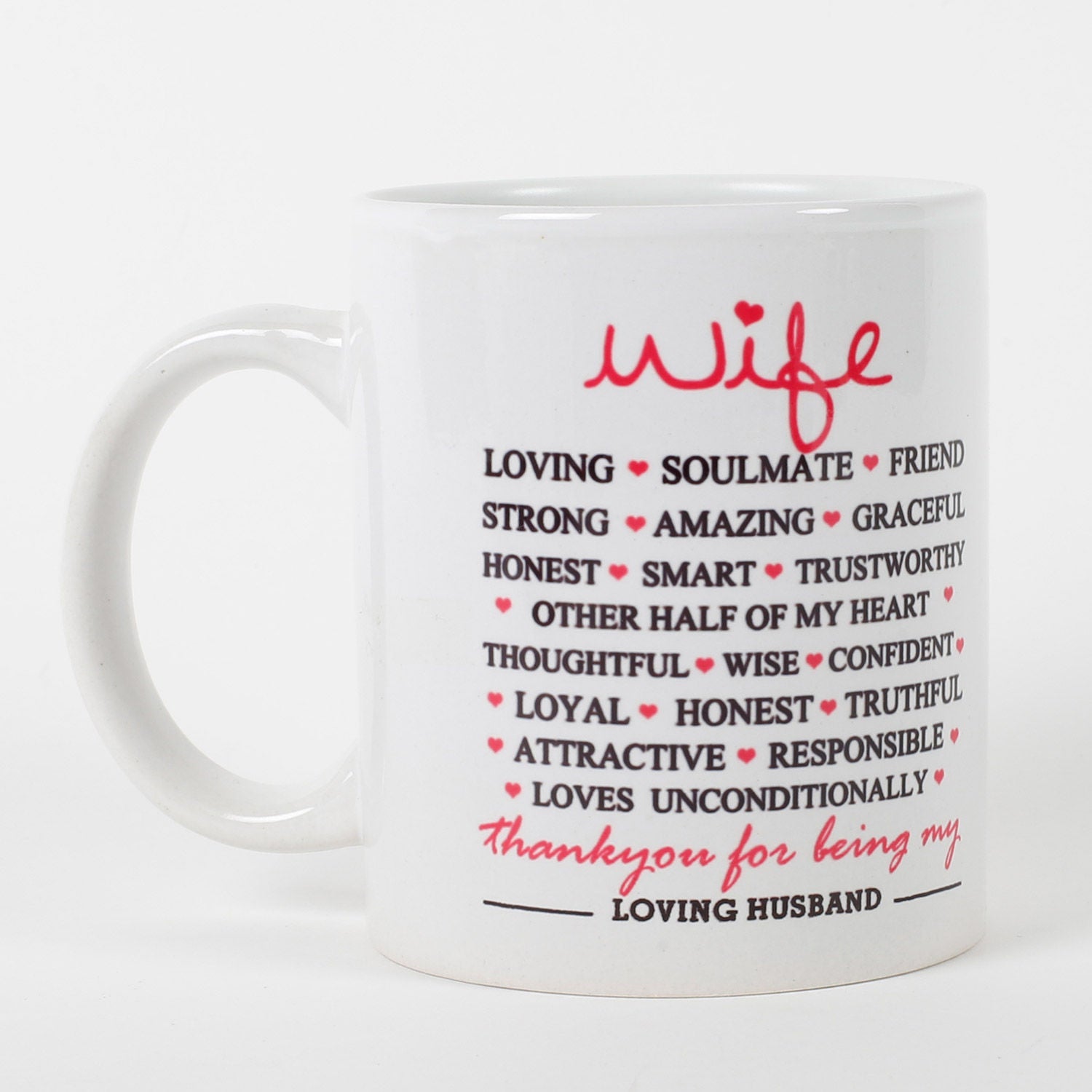 Loving Wife Printed White Mug