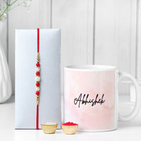 Luminescent Pearl Rakhi N Mug Combo