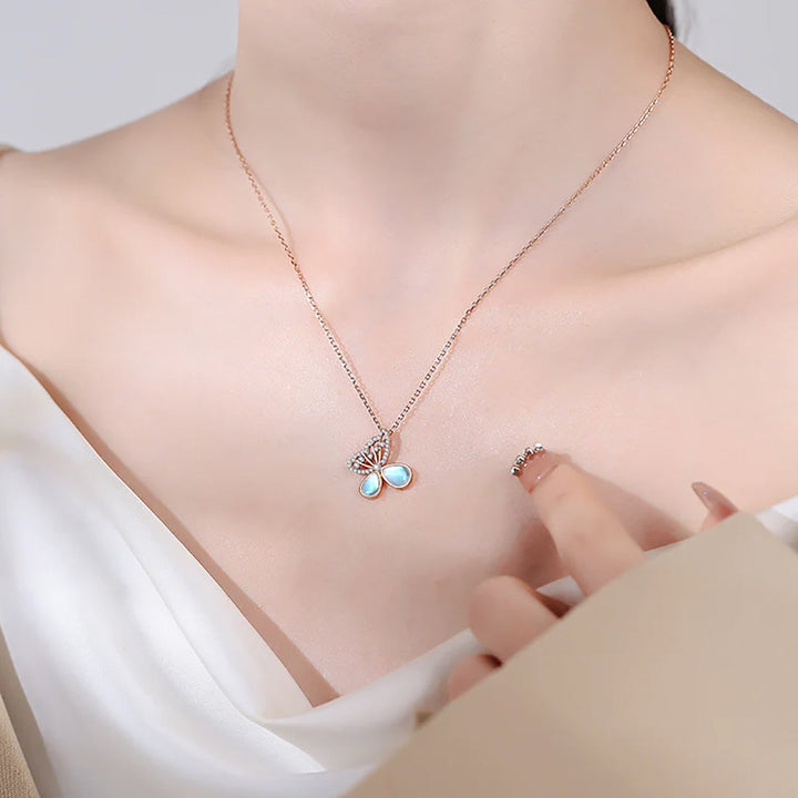 Luna Bloom Butterfly Necklace | 925 Sterling Silver by Signature