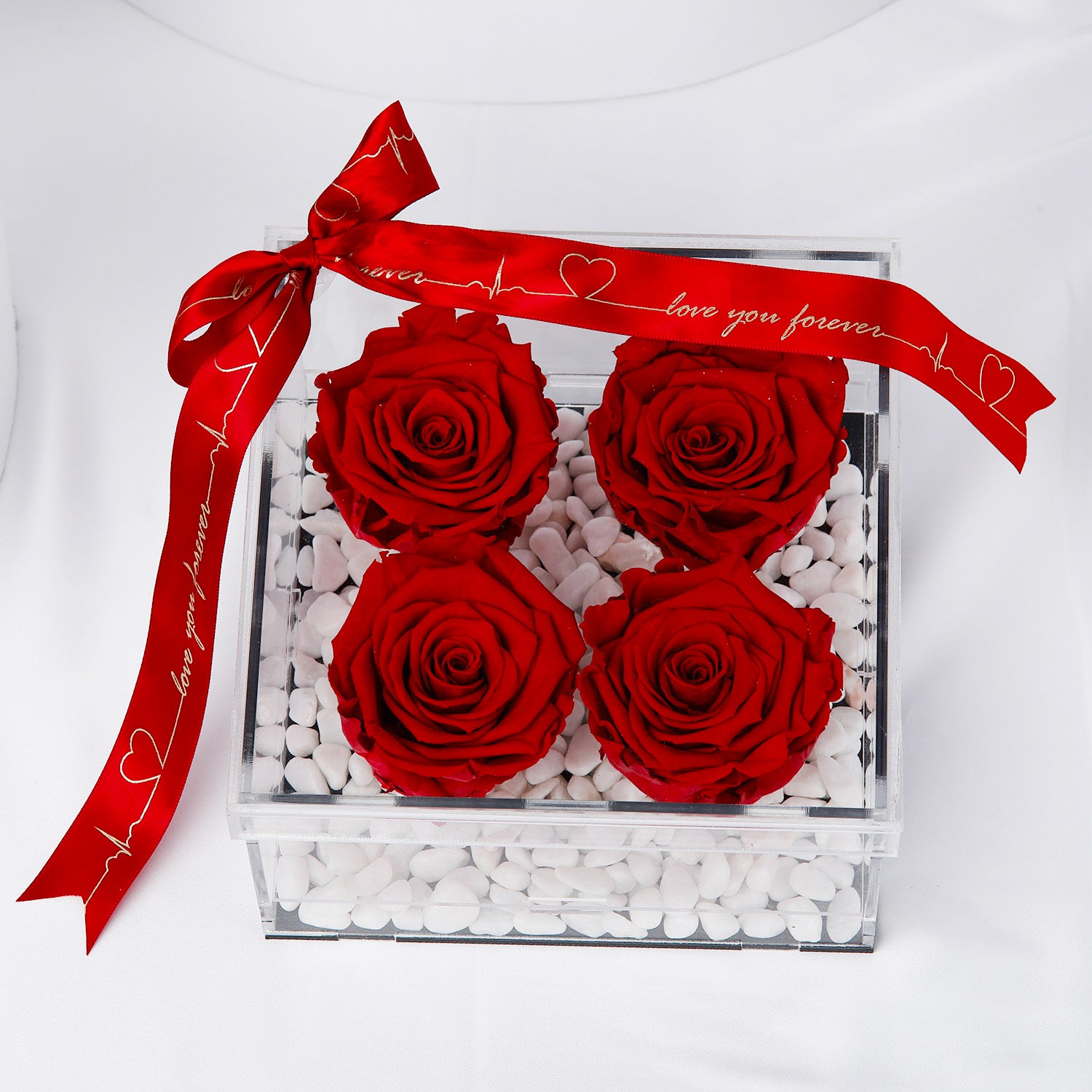 Luxurious Velvet Red Forever Roses