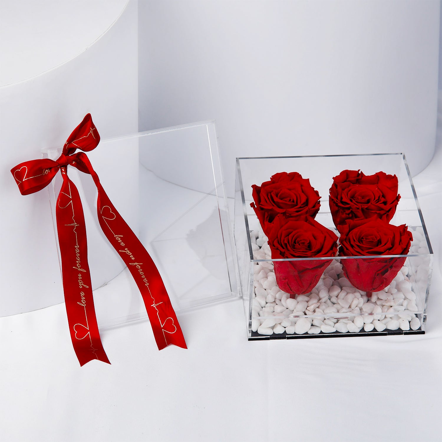 Luxurious Velvet Red Forever Roses