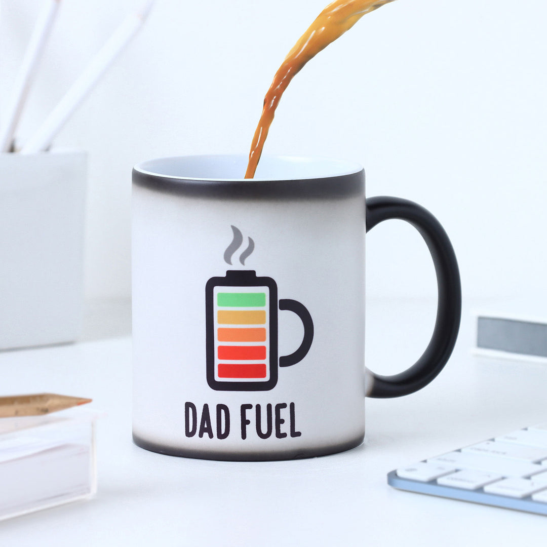 Magic Coffee Mug - Color Changing 'Dad Fuel' Design