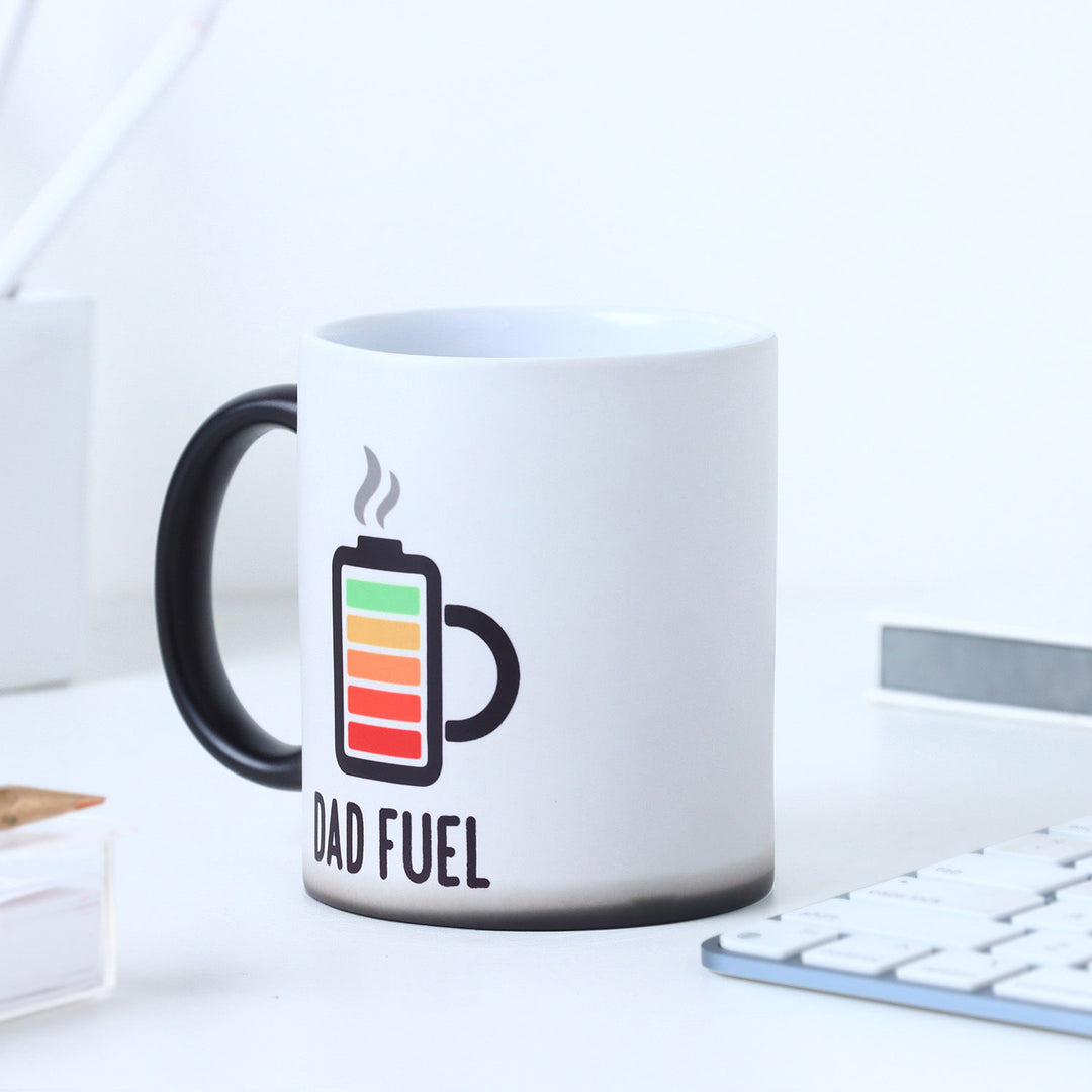 Magic Coffee Mug - Color Changing 'Dad Fuel' Design