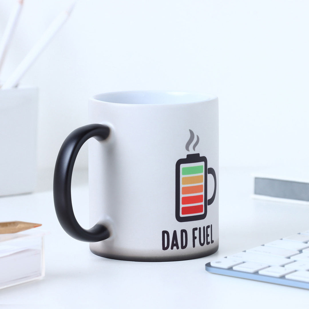 Magic Coffee Mug - Color Changing 'Dad Fuel' Design