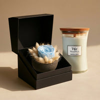 مجموعة هدية الشمعة برائحة ماغنوليا بيرش والوردة الزرقاء الفاخرة