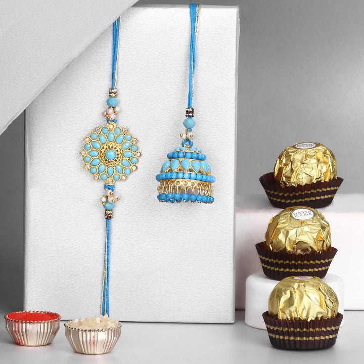 Meenakari Ethnic Luma Rakhi & Ferrero Surprise