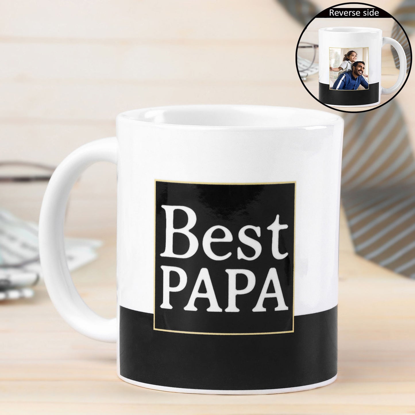 Best Papa Personalized Memory Mug - Gift for Dad