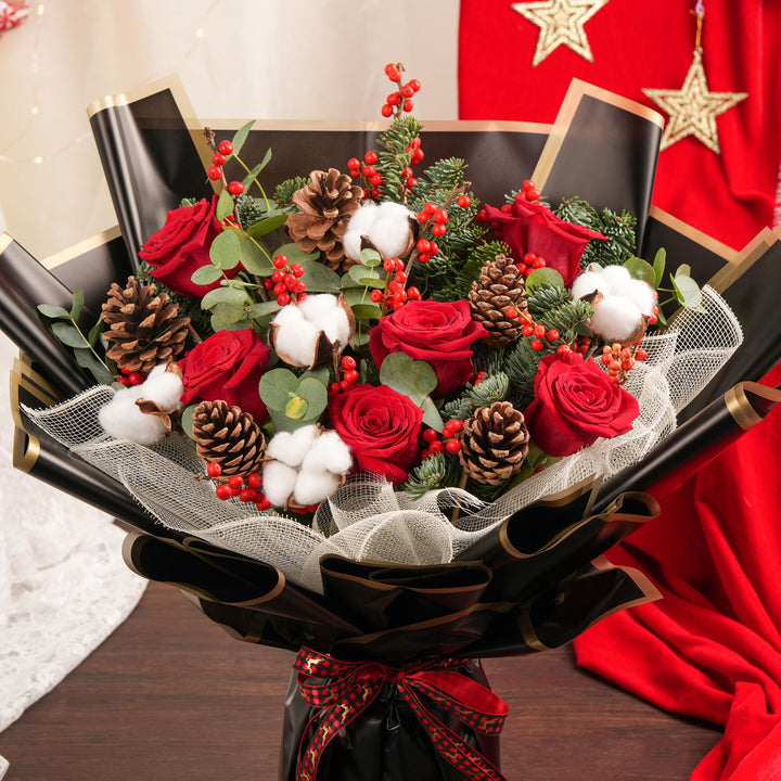 Festive Merry Berry Floral Bliss Arrangement