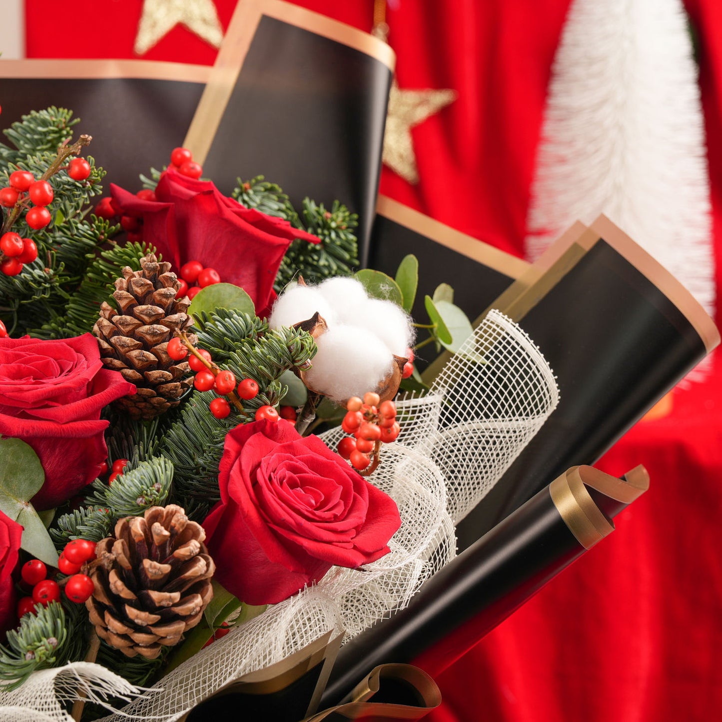 Festive Merry Berry Floral Bliss Arrangement