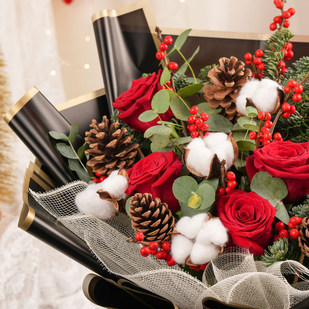 Festive Merry Berry Floral Bliss Arrangement