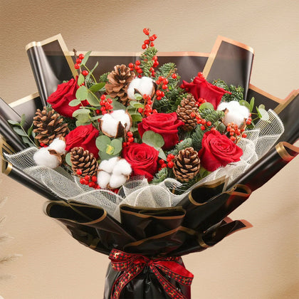 Merry Christmas Flowers Bliss Arrangement