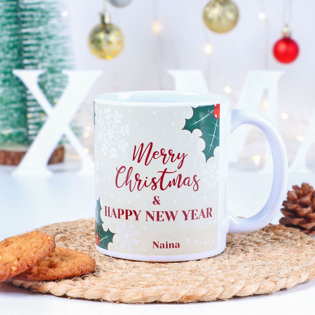 Merry Moments Ceramic Mug - Festive Christmas and New Year Design