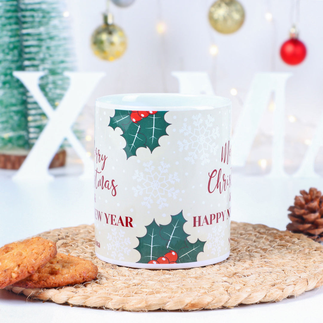 Merry Moments Ceramic Mug - Festive Christmas and New Year Design