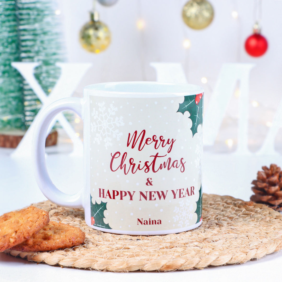 Merry Moments Ceramic Mug - Festive Christmas and New Year Design