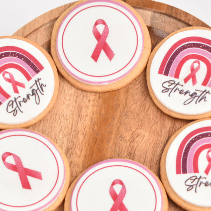 Empowering Pink Ribbon Butter Cookies Gift Box