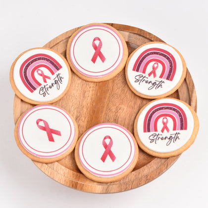 Empowering Pink Ribbon Butter Cookies Gift Box