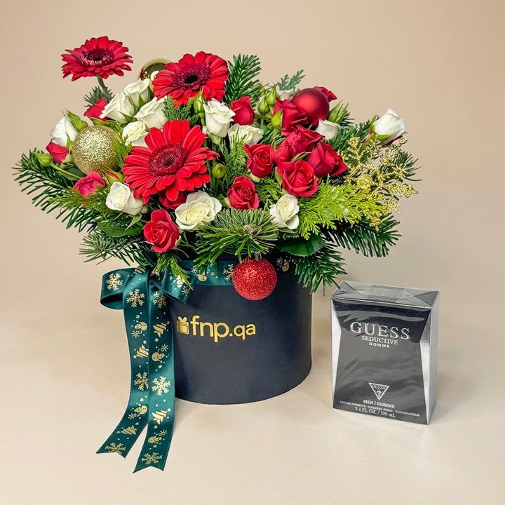 مجموعة إغراء منتصف الليل إصدار عيد الميلاد: تنسيق زهور فاخر مع Guess Seductive Homme