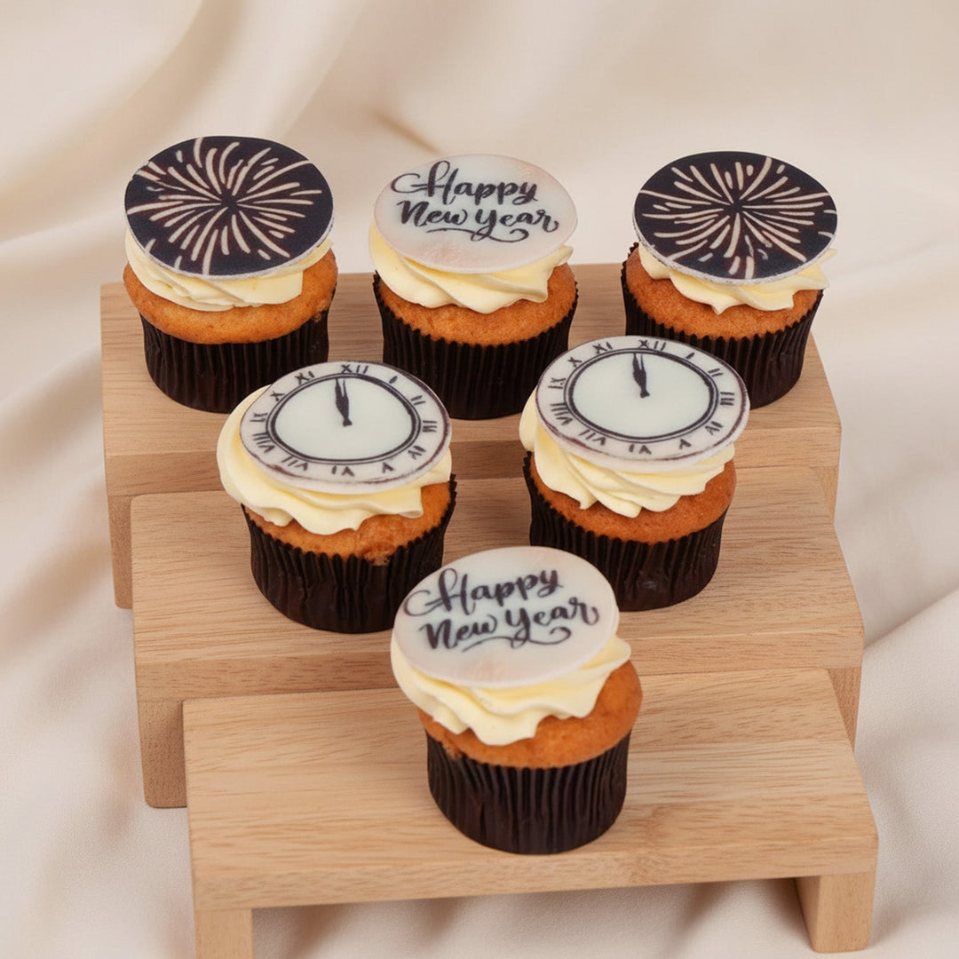 Celebrate New Year with Midnight Countdown Chocolate Cupcakes