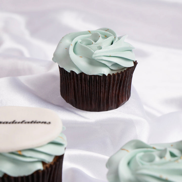 Mint Rosette Celebrations Cup Cake