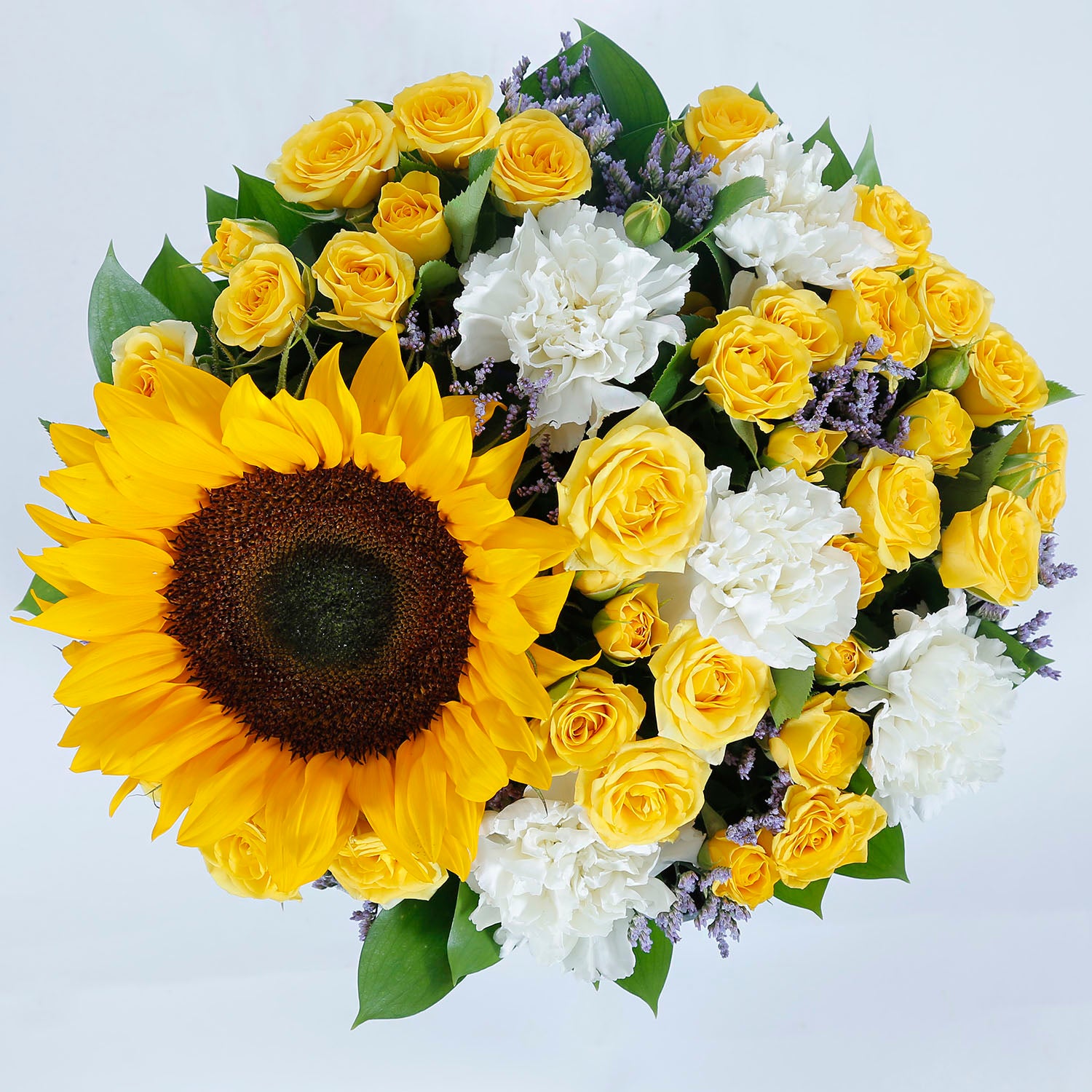 Mix Flowers Round Shape Arrangement