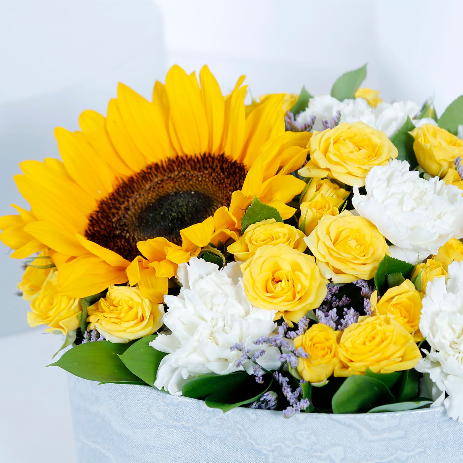 Mix Flowers Round Shape Arrangement