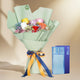 Mixed Roses Bouquet With Blu Eau De Perfume
