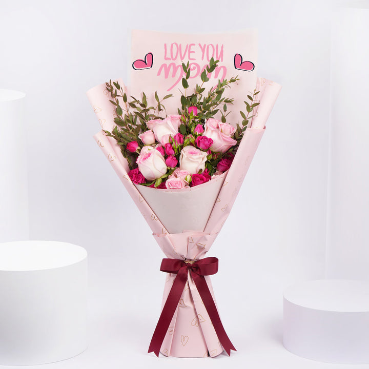 Mixed Roses Flower Bouquet For Mom