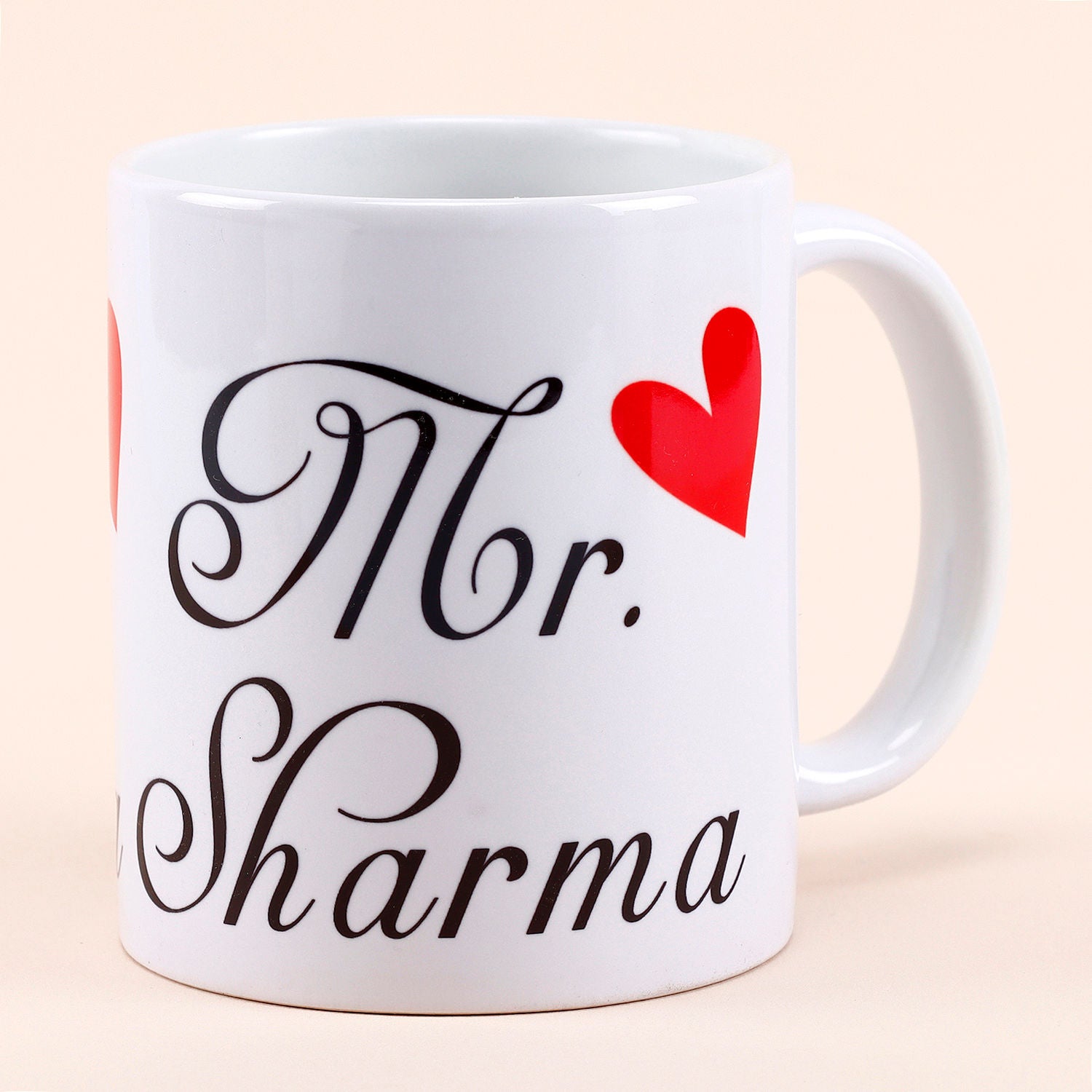 Mr & Mrs Personalised White Mug Set