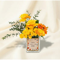New Year Vibrant Rose Vase