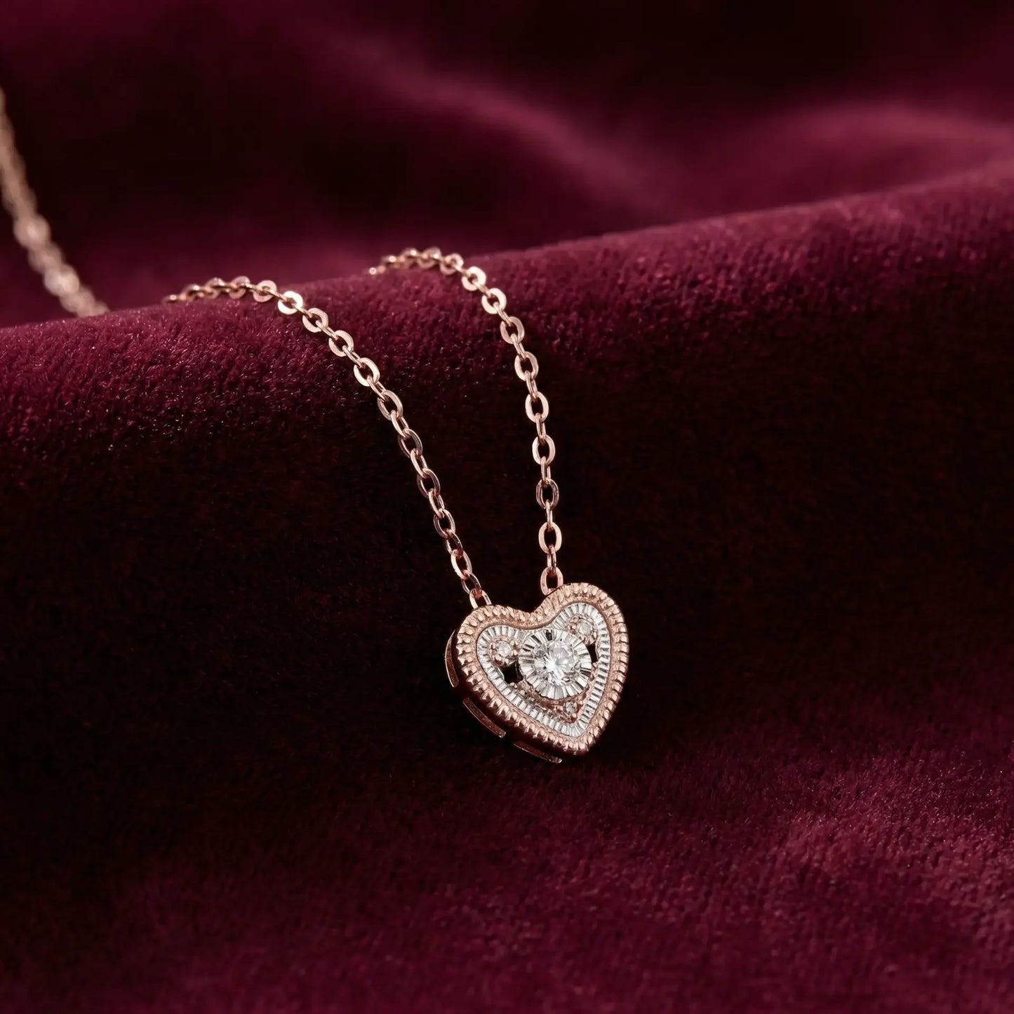 قلادة أومنيا أوريا ذهب أبيض عيار 18 مع قلادة ماسية