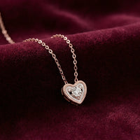 قلادة أومنيا أوريا ذهب أبيض عيار 18 مع قلادة ماسية