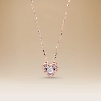 قلادة أومنيا أوريا ذهب أبيض عيار 18 مع قلادة ماسية