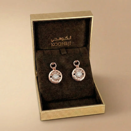 Omnia Celeste 18K Rose Gold & Diamond Signature Earrings