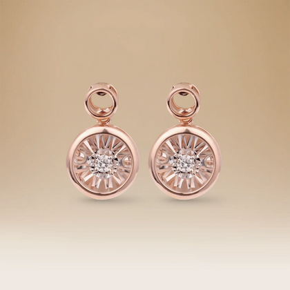 Omnia Celeste 18K Rose Gold & Diamond Signature Earrings