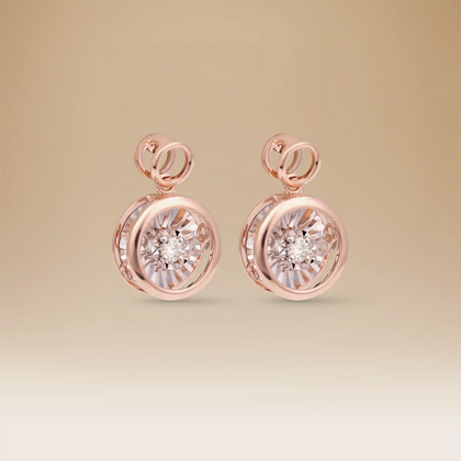 Omnia Celeste 18K Rose Gold & Diamond Signature Earrings