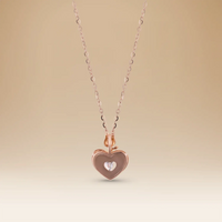 قلادة أومنيا هارت لومير من الذهب الوردي عيار 18 مع لمسة ألماس