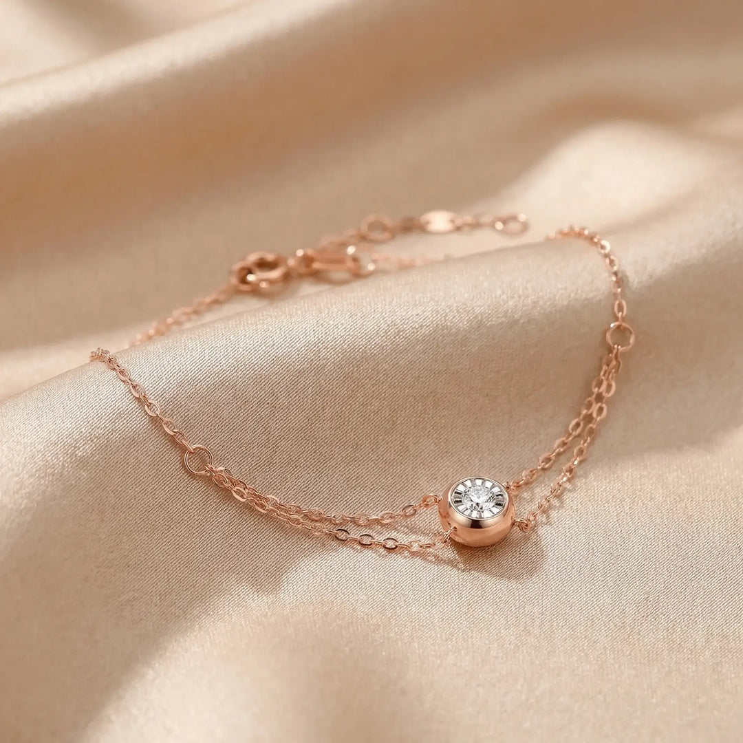 Omnia Radiance 18K Rose Gold & Diamond Bracelet