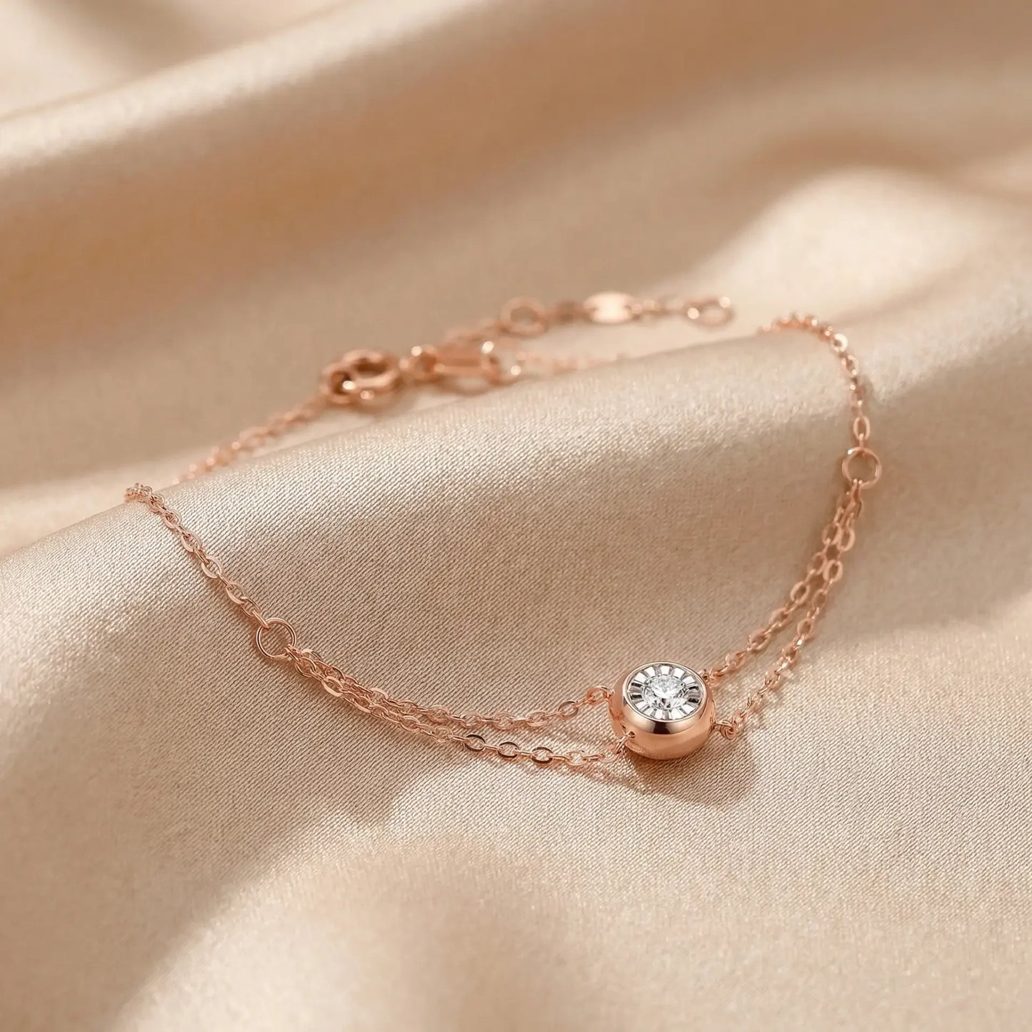Omnia Radiance 18K Rose Gold & Diamond Bracelet