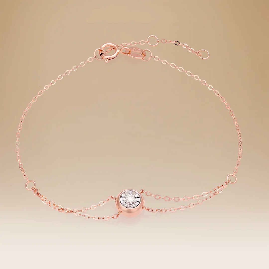 Omnia Radiance 18K Rose Gold & Diamond Bracelet