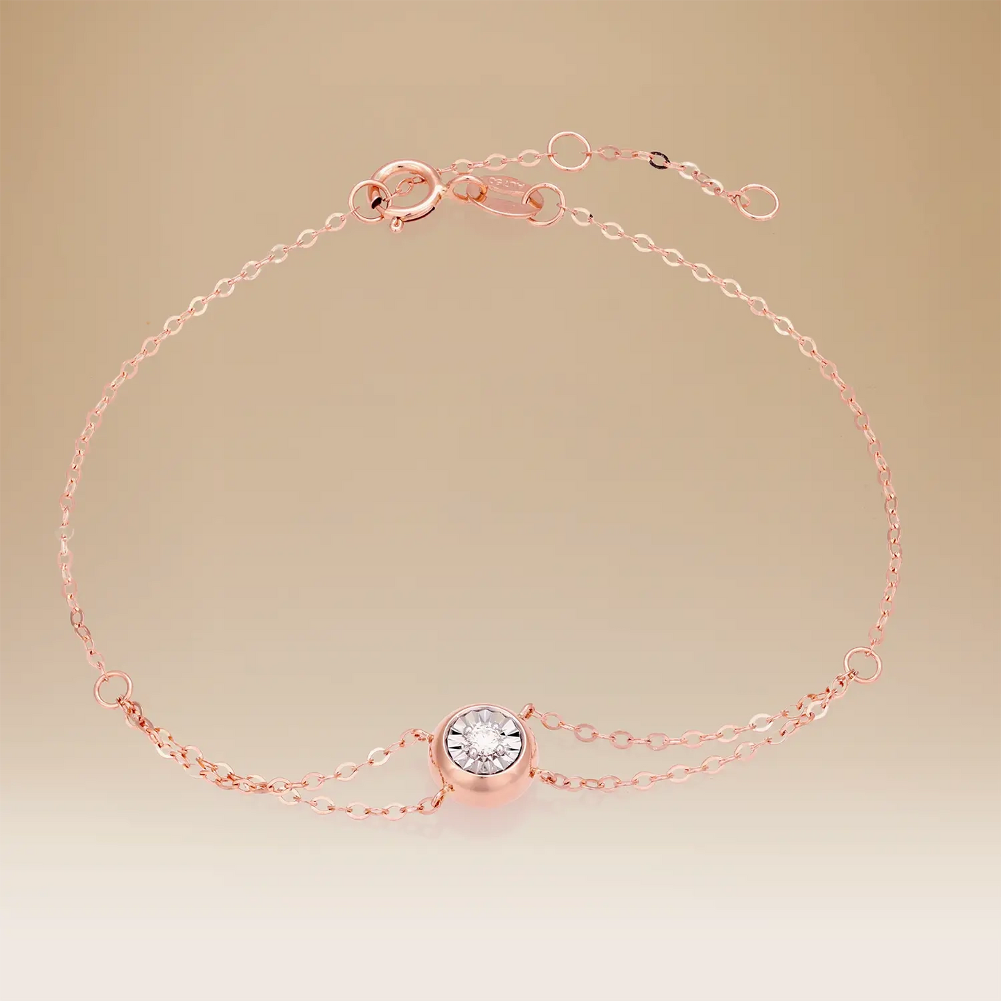 Omnia Radiance 18K Rose Gold & Diamond Bracelet
