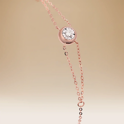 Omnia Radiance 18K Rose Gold & Diamond Bracelet