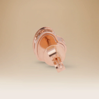 Omnia Signature Heart Earrings in 18K Rose Gold with Diamonds