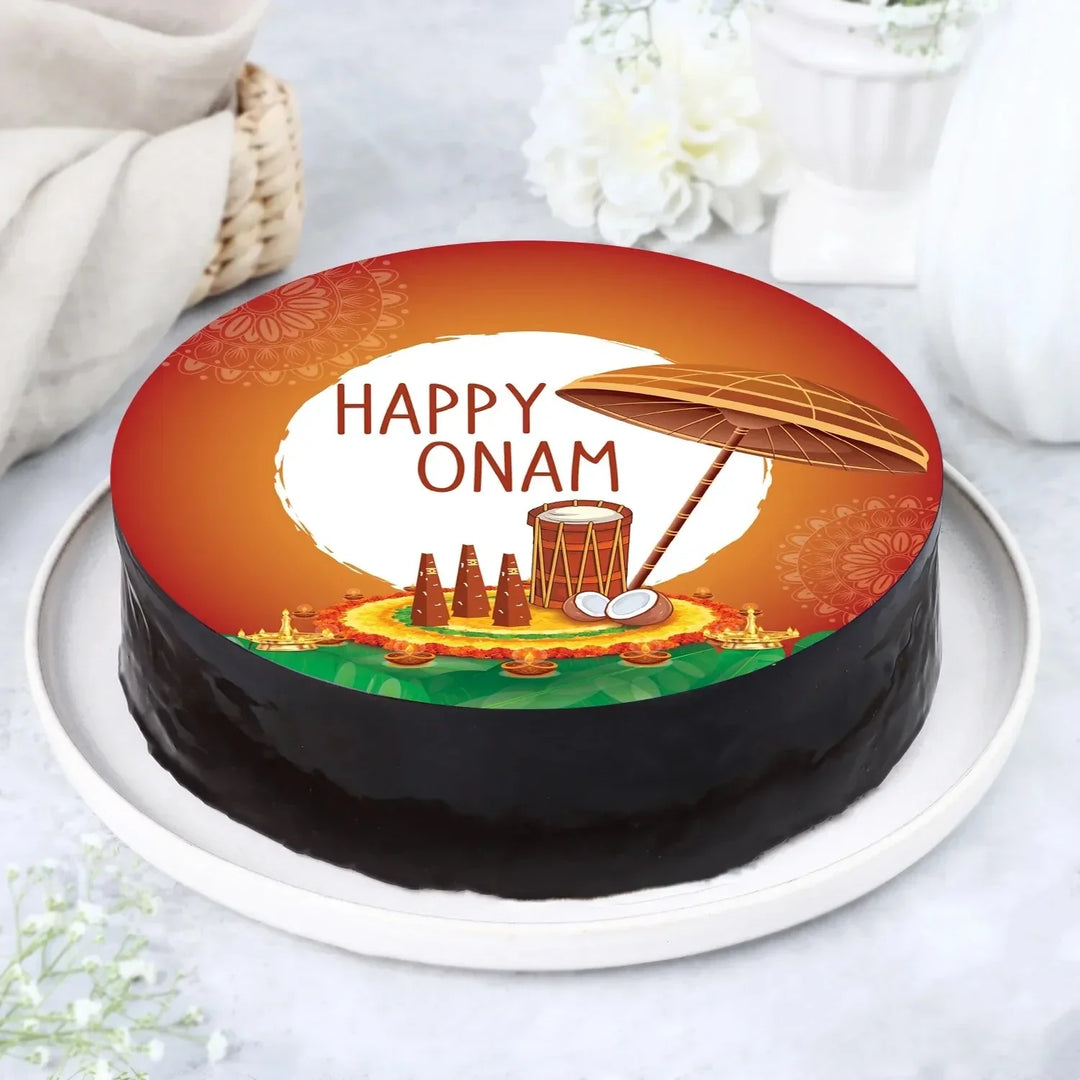 Delicious Onam Celebration Chocolate Cake with Pineapple Flavor